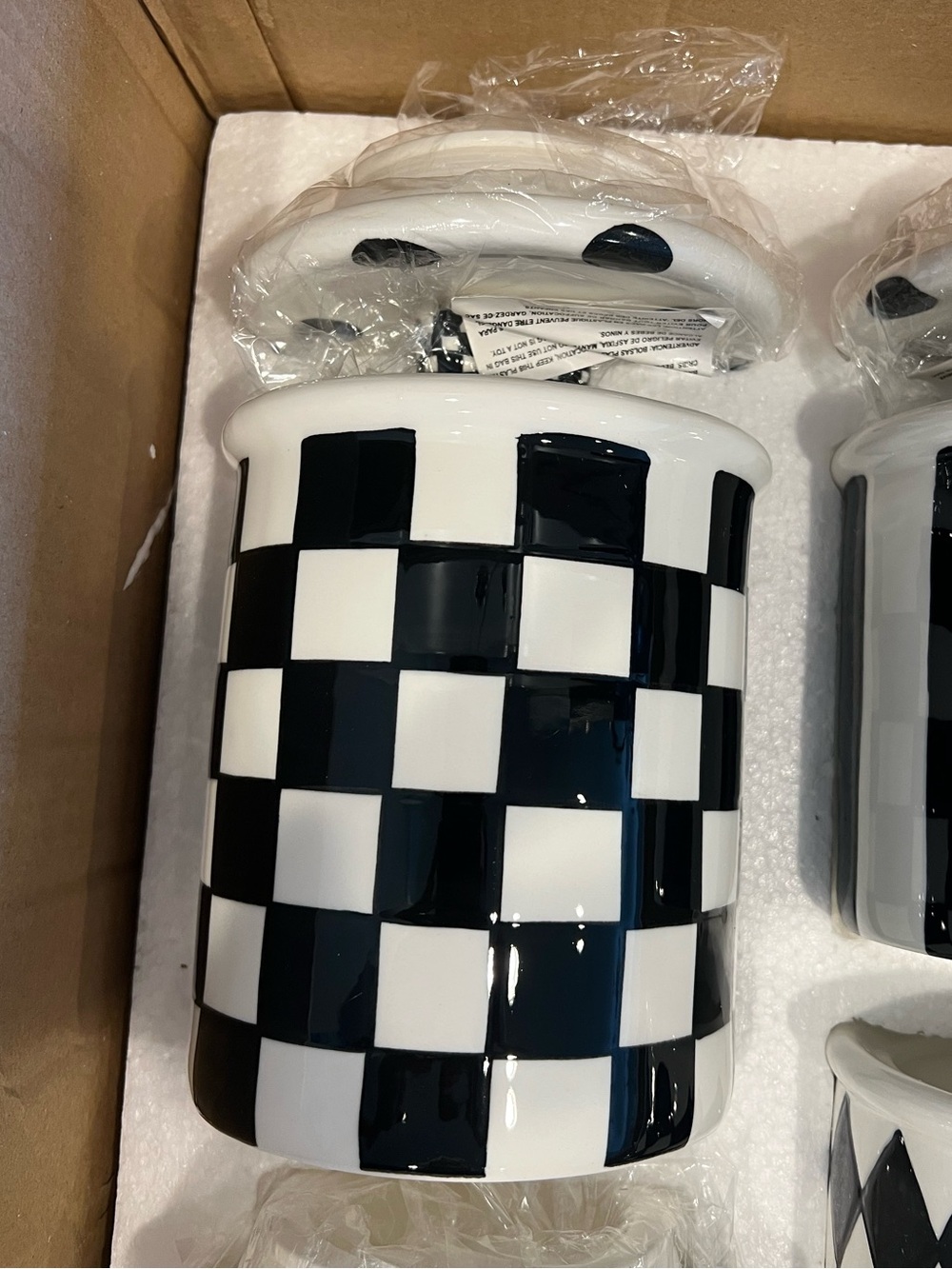 Mackenzie-Childs Cow Creamery Canisters Set of 3. Brand New In Original Box! - Picture 6 of 10